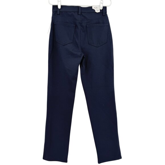 Gloria Vanderbilt Women's Amanda Stretch Tapered Navy Ponte Pants 6 Average NWT - Picture 2 of 11